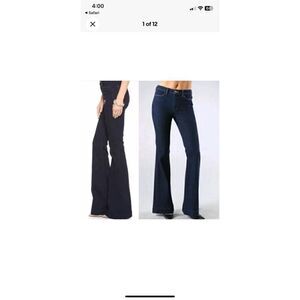 J. Brand Women’s Size 26 The Doll High Rise Flare Stretch Denim Jeans Dark Wash